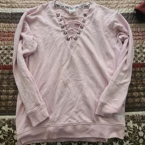 Pink cris cross sweater